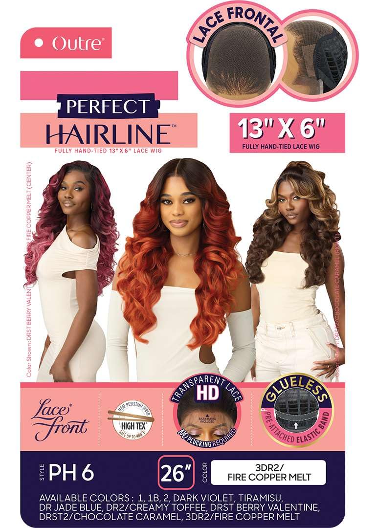 Outre Lace Front Wig - Perfect Hair Line 13X6 - PH 6 (DRST BERRY VALENTINE)