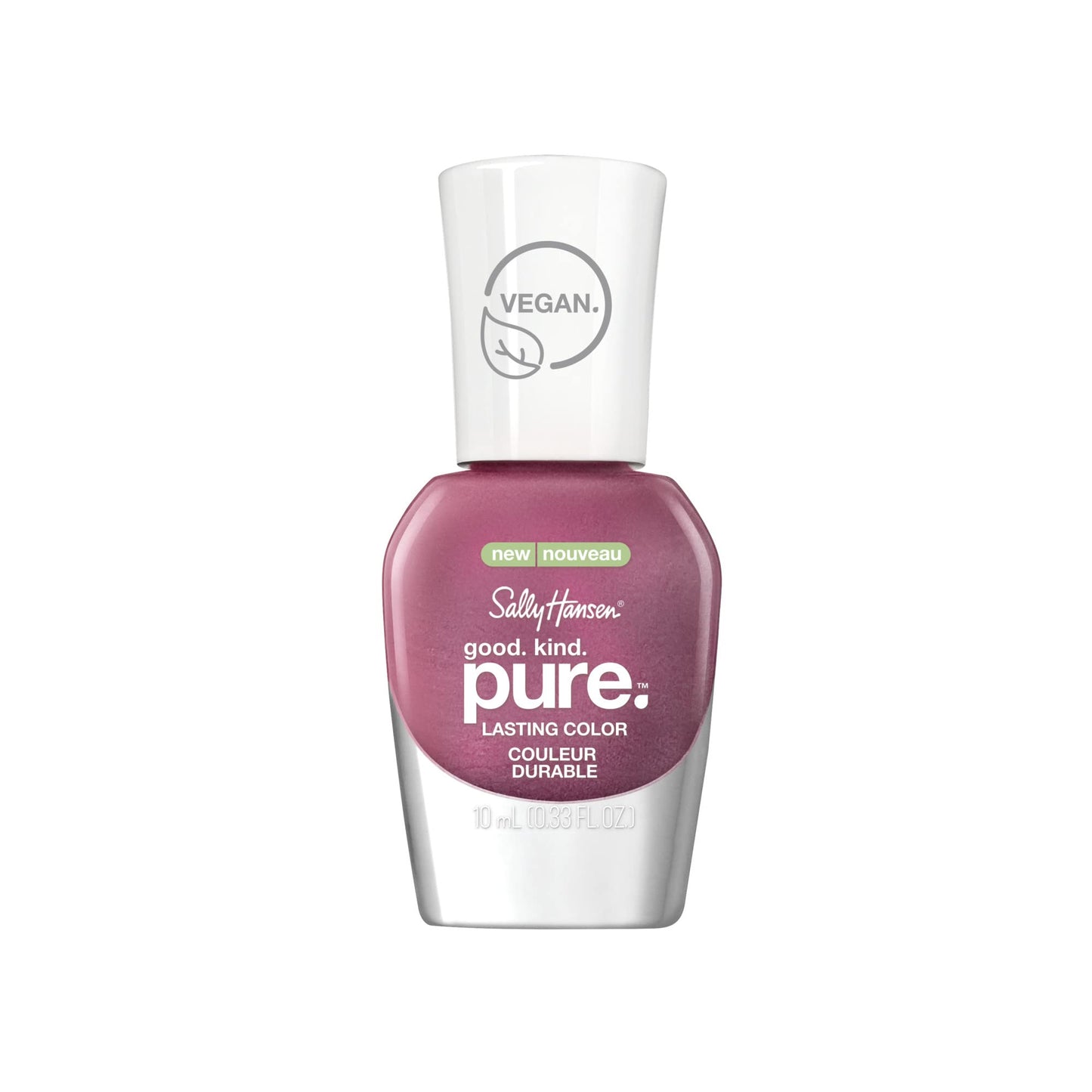 Sally Hansen Good. Kind. Pure. Nail Polish | Plant-Based, Vegan, 16-Free Formula | Shimmer, Shimmery | 331 Frosted Amethyst | Iridescent Purple Nail Beauty & Personal Care Sally Hansen