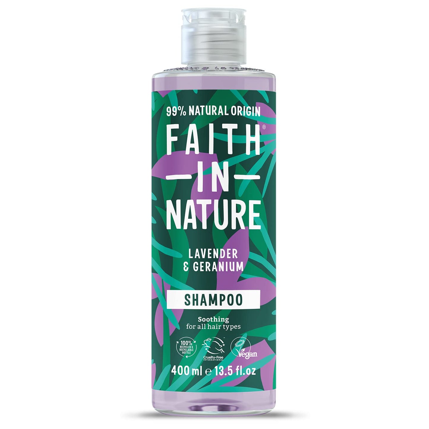FAITH IN NATURE Natural Shampoo - Vegan & Cruelty Free, No SLS or Parabens - 13.5 fl oz, Lavender & Geranium Beauty & Personal Care FAITH IN NATURE