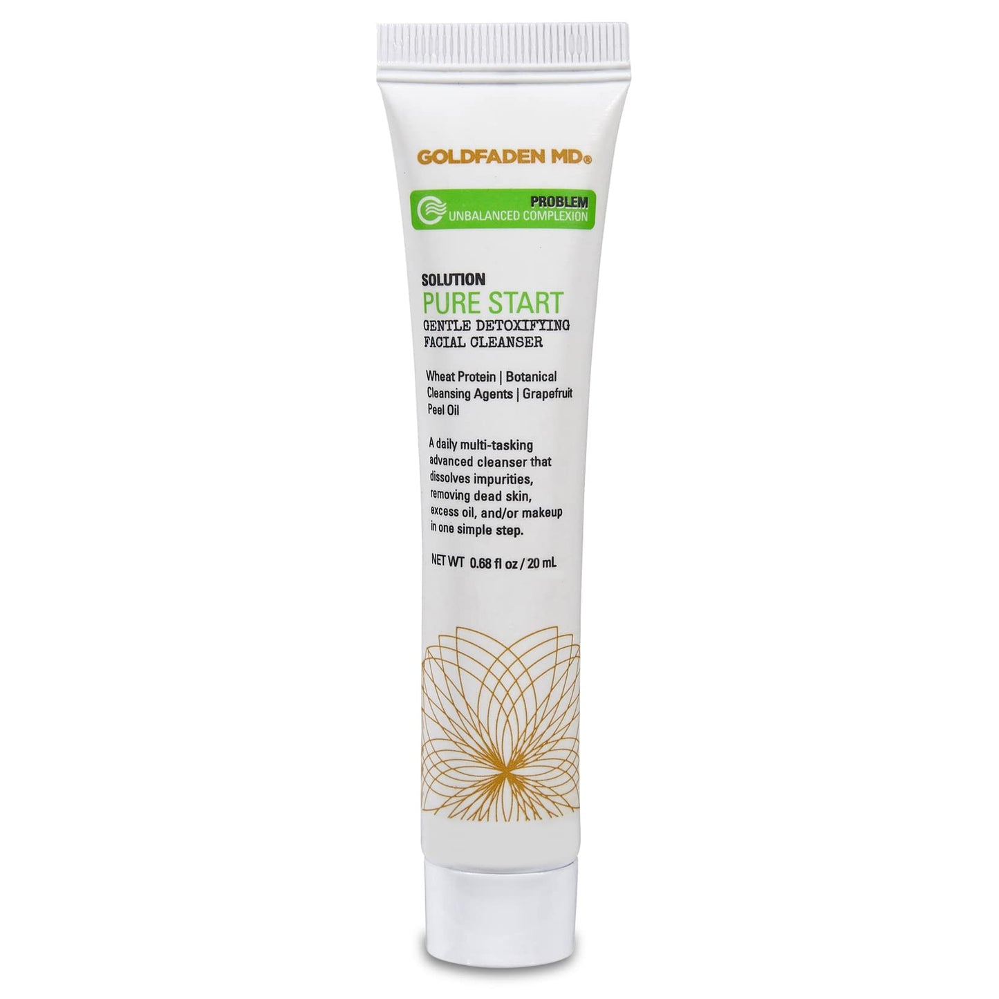 GOLDFADEN MD Pure Start Gentle Detoxifying Natural Facial Cleanser Grapefruit Peel Oil, Organic Red Tea Extract, Seaweed Extract, Rose Hip Seed Oil Beauty & Personal Care GOLDFADEN MD