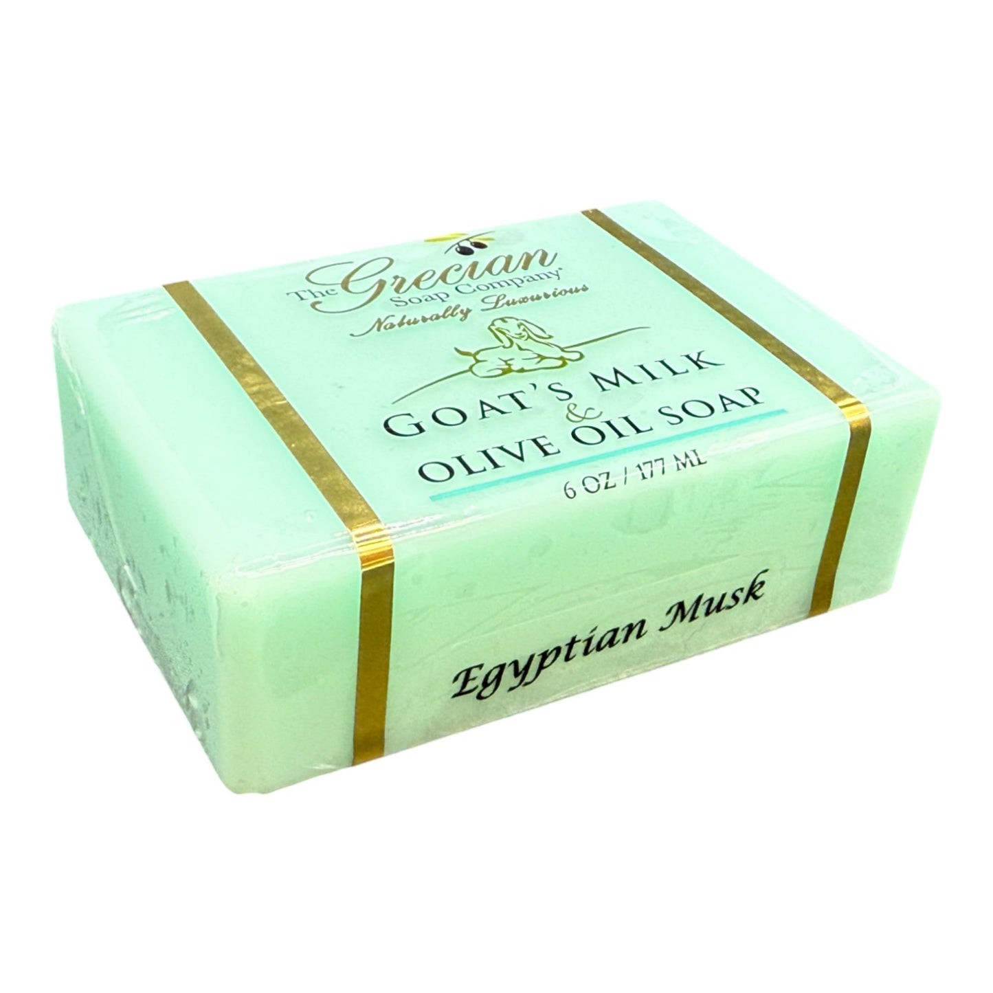Grecian Goats Milk & Olive Oil Soap Bar 3-pack Egyptian Musk Scent: Handmade, All-Natural, Soap for Dry & Sensitive Skin, Anti-Aging, pH-Balanced Beauty & Personal Care The Grecian Soap Company