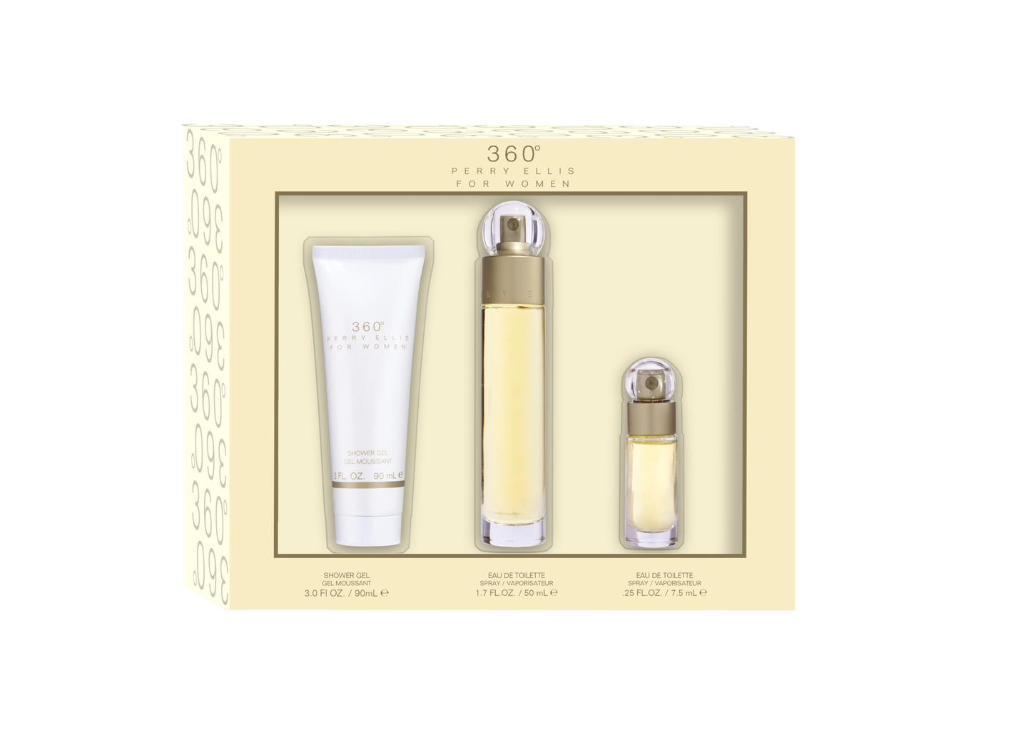 360 by Perry Ellis for Women - 3 Pc Gift Set 1.7oz EDT Spray, 3oz Shower Gel, 0.25oz EDT Spray (Mini) Beauty & Personal Care Perry Ellis