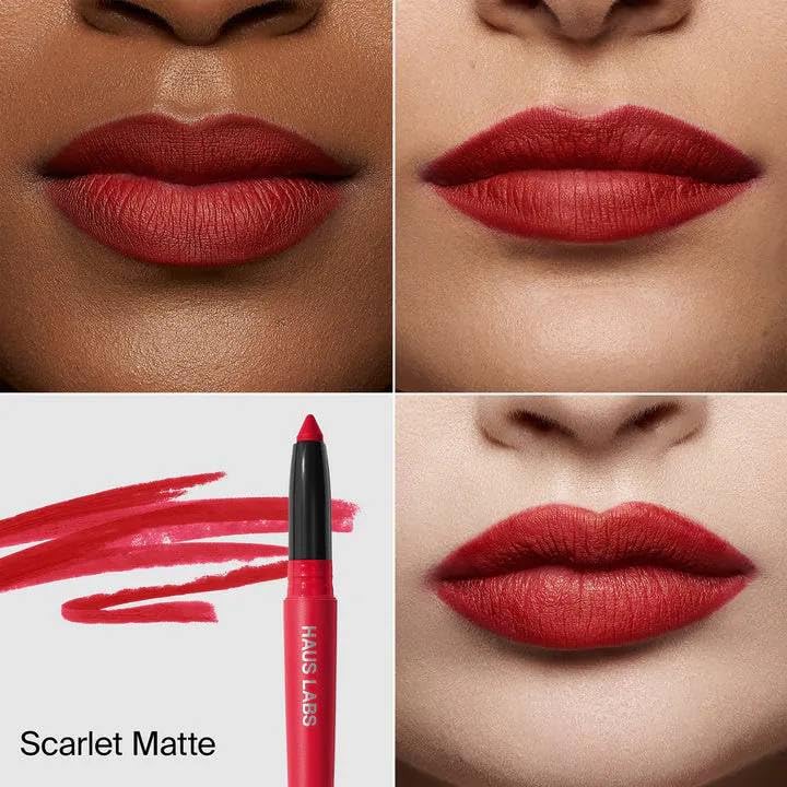 HAUS LABS BY LADY GAGA Le Monster Lip Crayon Scarlet Matte & ENTEL Aloe vera Sheet Masque (BONUS) Beauty & Personal Care HAUS LABS BY LADY GAGA
