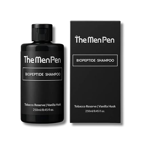 The Men Pen Peptide-Powered Shampoo & Conditioner Set for Men - Strengthening, Thickening Hair Care with Biotin, Keratin & Collagen - Tobacco Reserve Beauty & Personal Care The Men Pen
