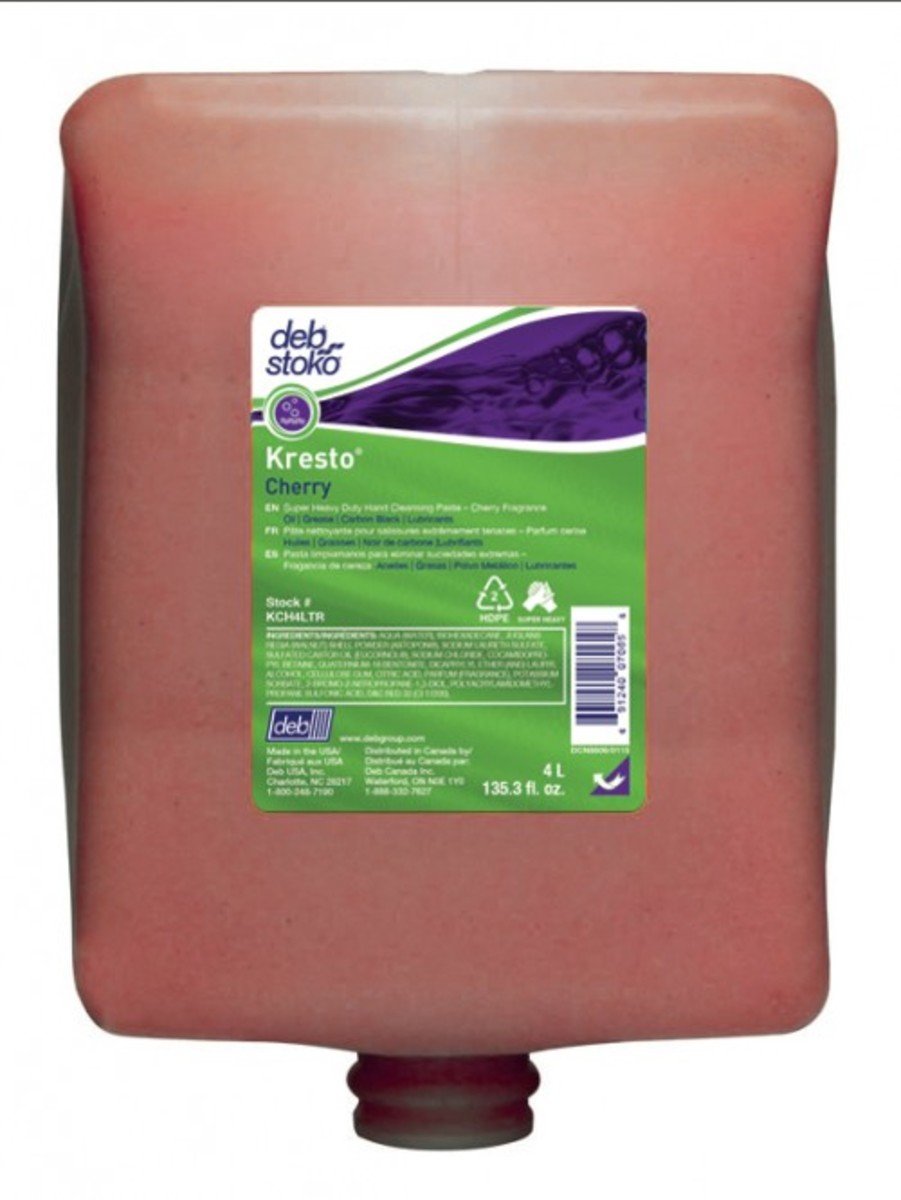 Hand Soap, Cherry, 4000mL Size, Red, PK4 Beauty & Personal Care GrittyFOAM / Deb Group