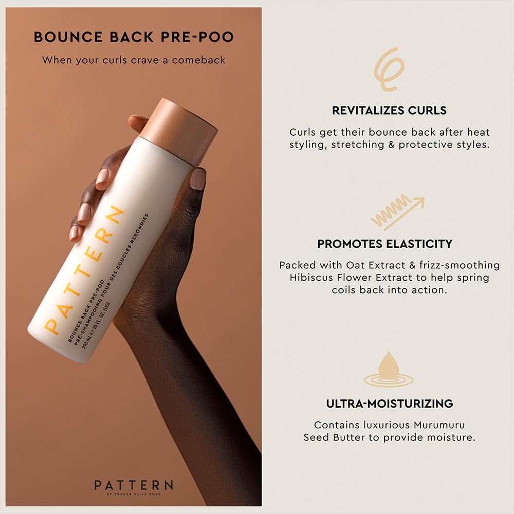 PATTERN Beauty by Tracee Ellis Ross Bounce Back Pre-Poo - A Curl Reviving Pre-Shampoo To Help Redefine The Look Of Limp Curls After Using Hot Tools