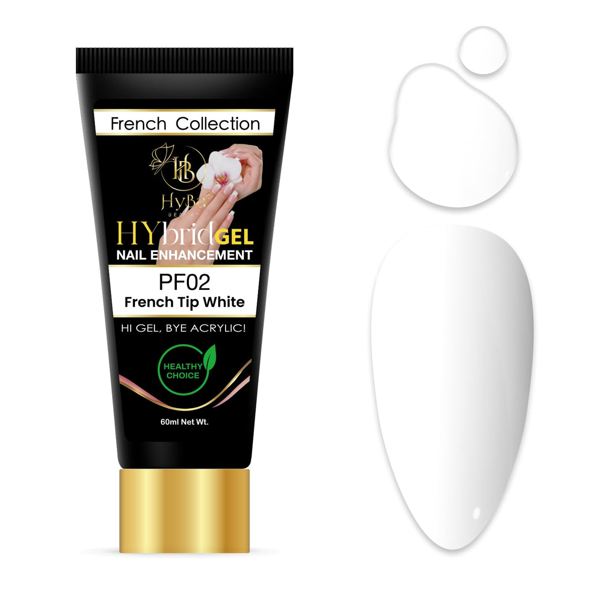 HyGEL 60ml Hybrid Gel- PF02 French Tip White