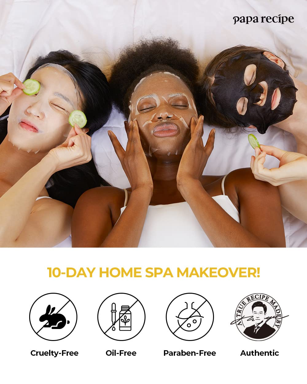 Papa Recipe Bombee Honey Mask Pack 25g * 10 sheets - Sheet Mask, Facial Skin Care, Deep Moisturizing Serum for Dry Skin - Korean Skin Care, K-Beauty Beauty & Personal Care Papa Recipe