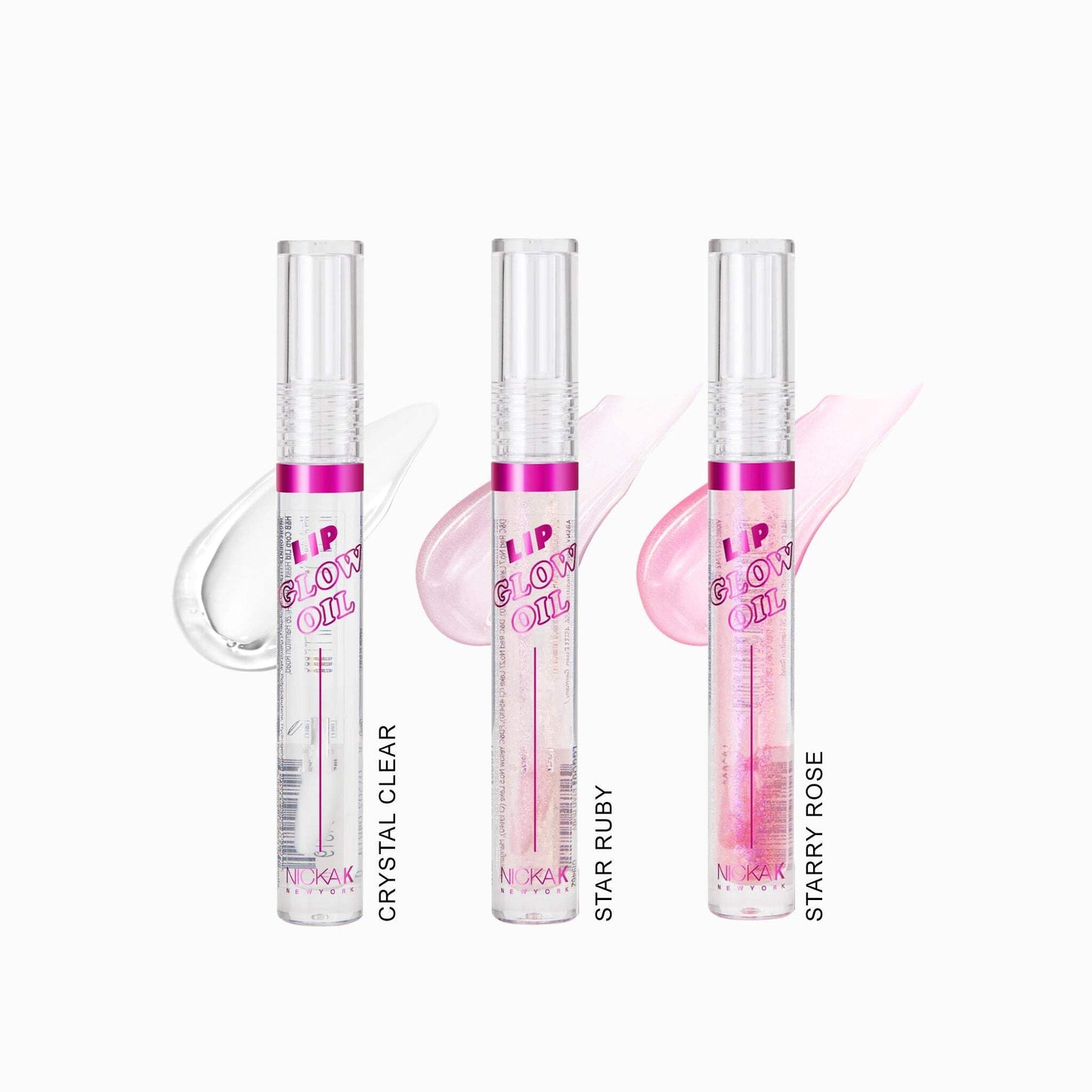 NICKA K NEW YORK Jewel Lip Glow Oil, Glossy Lips, Smooth, Lightweight, Non-Sticky (MLGGO1 Ruby Rose) Beauty & Personal Care NICKA K NEW YORK