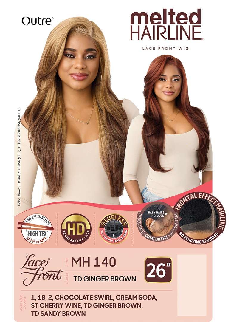 Outre Lace Front Wig - Melted Hairline - MH 140 (OFF BLACK 1B)