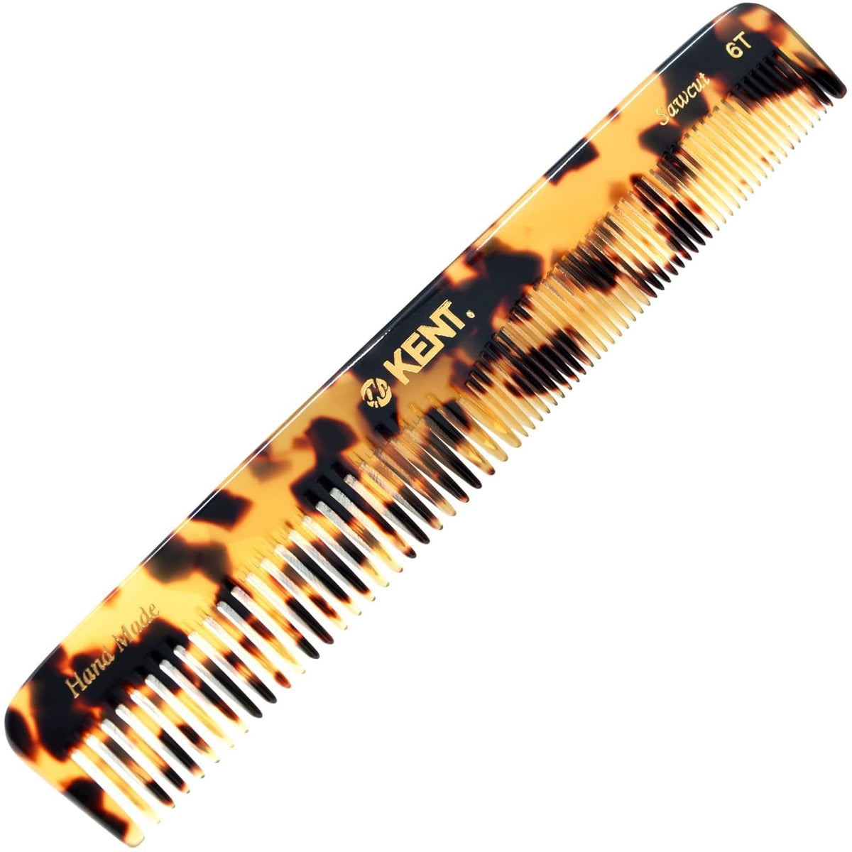 Kent 6T TY Fine Tooth and Wide Tooth Hair Comb, Handmade Styling Comb for Hair Care, Barber Combs, Beard Combs For Men, Styling Grooming for Men,