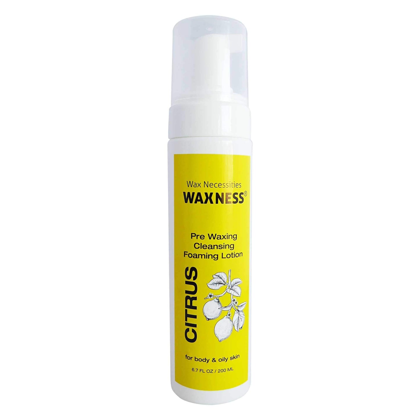 Waxness Pre Waxing Cleansing Foaming Lotion 6.7 fl oz (200 ml) - Skin Prep Cleanser for Oily Skin Before Waxing, Removes Oil & Residue - Made in Italy Beauty and Personal Care Waxness