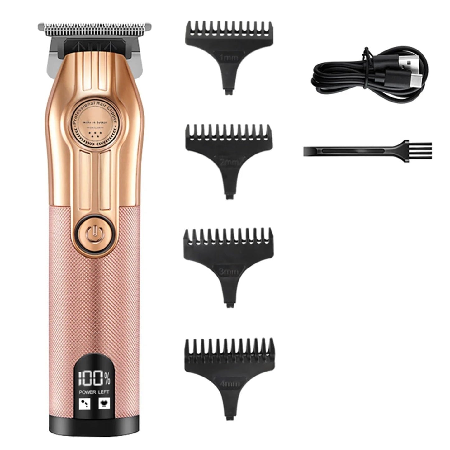 QDKVTNDJZ Hair Clippers for Men, Professional Barber Machines Electric Trimmer Precision Steel Blade Cutting Machine(Rose Gold 601) Beauty and Personal Care QDKVTNDJZ