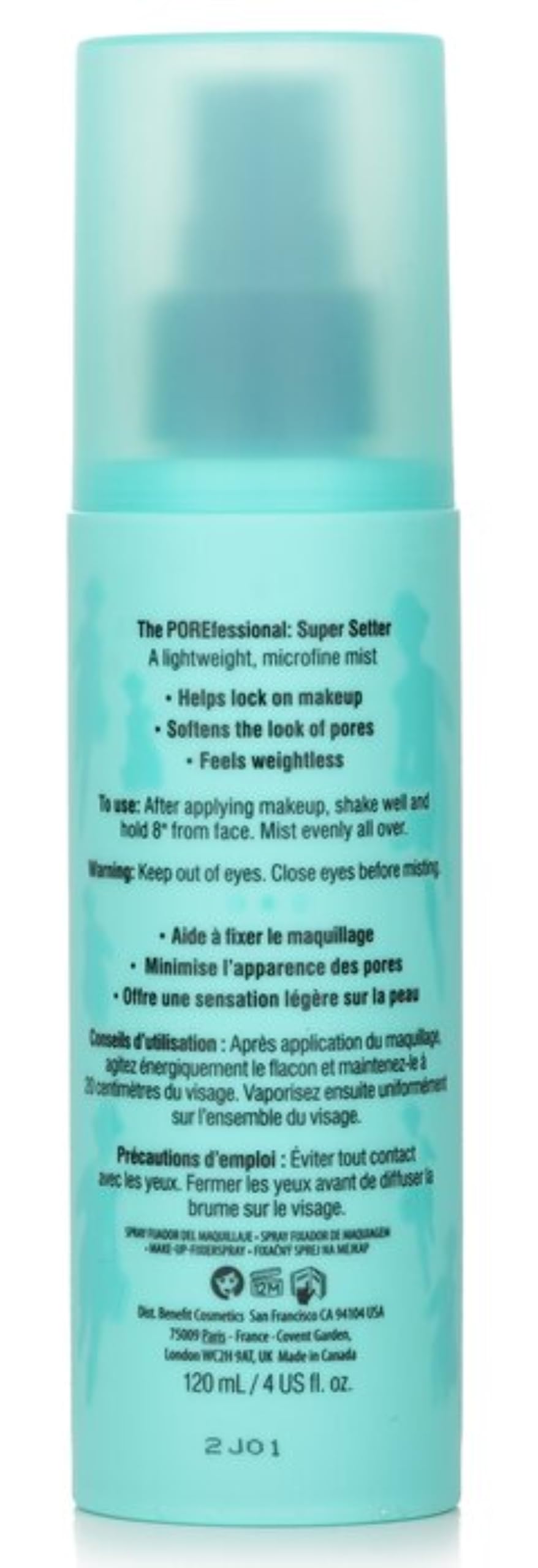 Benefit Cosmetics The POREfessional Super Setter Long Lasting Makeup Spray Face Primer 4 Ounce Beauty & Personal Care Benefit