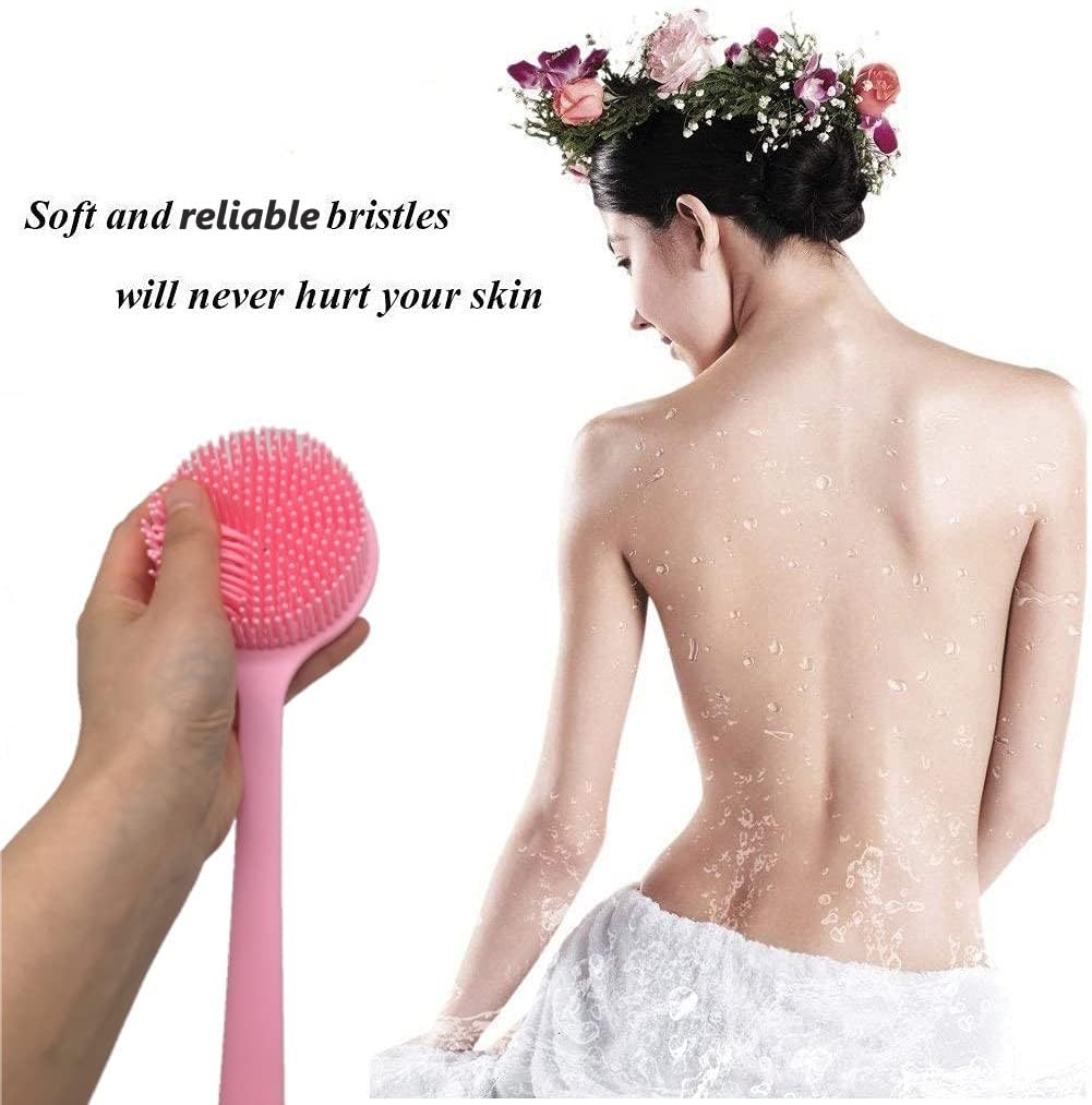 Cinlitek Silicone Body Scrubber, Long Handle Back Scrubber for Shower, Silicone Body Brush Shower Scrubber for Body, Shower Srush Back Brush Body Beauty & Personal Care Cinlitek