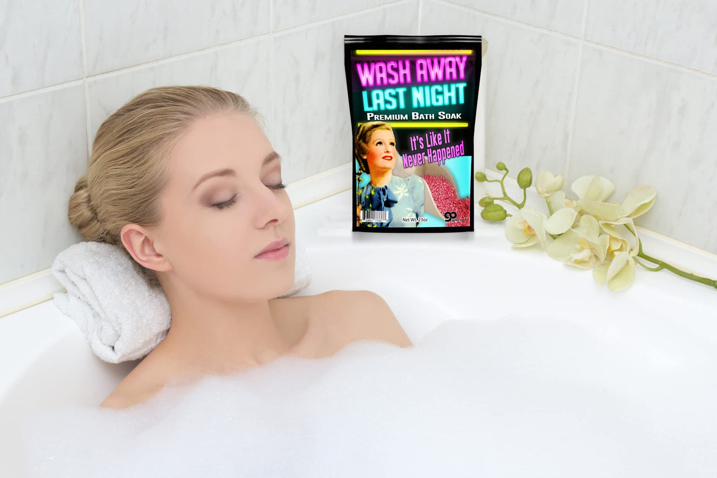 Gears Out Pink Bath Salt Luxury Bath Soak - Wash Away Last Night - Funny Girlfriend Gifts for Best Friends - Mediterranean Sea Salts - Ladies Night Beauty and Personal Care Gears Out