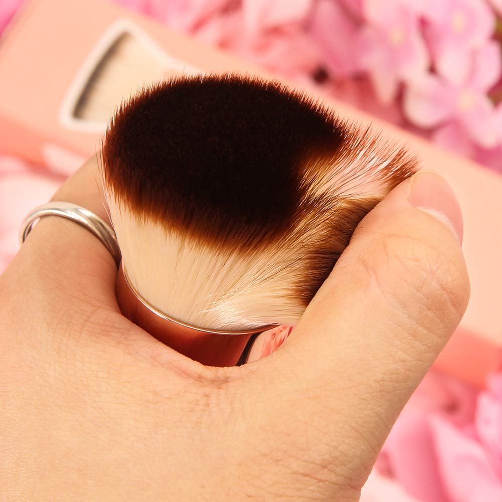 DUcare Flat Top Kabuki Foundation Brush - Premium Makeup Brush for Liquid, Cream, and Powder - Buffing, Blending, and Face,Pink Beauty & Personal Care DUcare