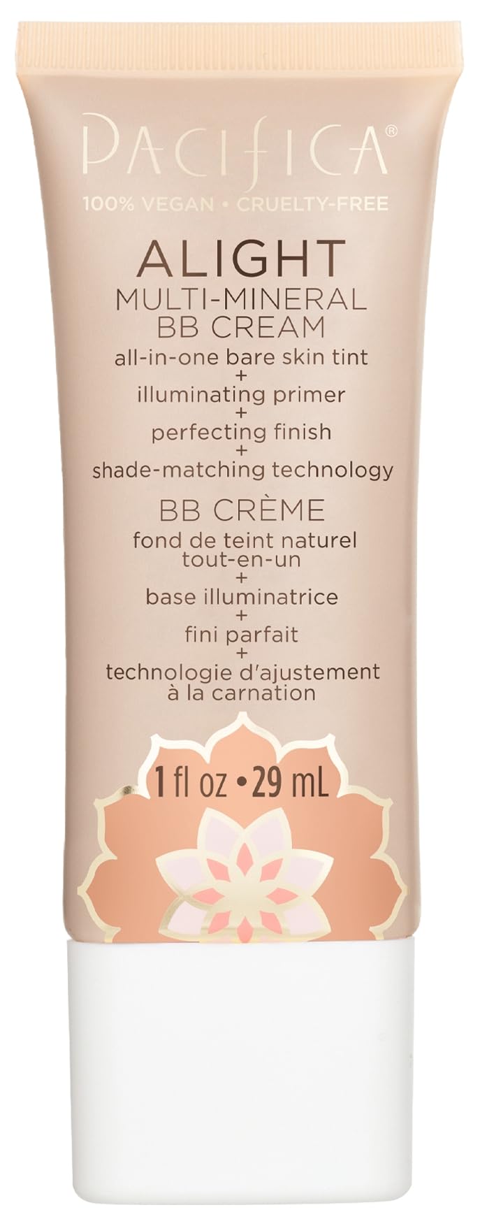 Pacifica Alight Multi-Mineral BB Cream Medium - Hydrating Tinted Moisturizer & Primer, Sheer Natural Foundation Coverage, Vegan & Cruelty-Free, 1 fl