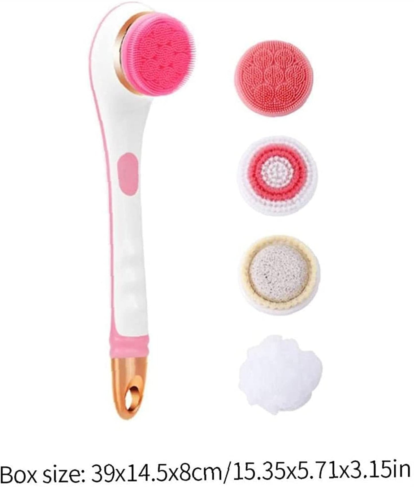 MISTPURE Electric Shower Brush Rechargeable Rotating Long Handle Back Scrubber Suitable for Body Cleansing Exfoliation Waterproof and Non-Slip with 4 Beauty and Personal Care MISTPURE