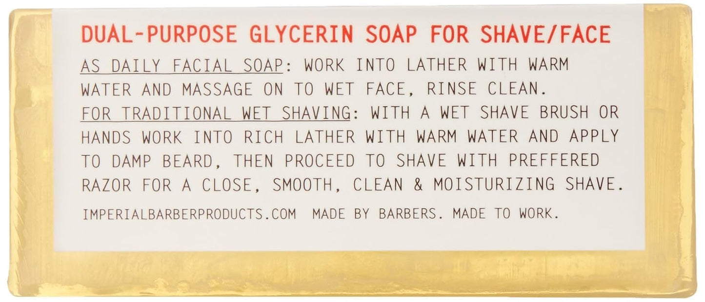 Imperial Barber Glycerin Soap for Shave & Face Use, 6.2 oz. Beauty & Personal Care Imperial Barber Grade Products
