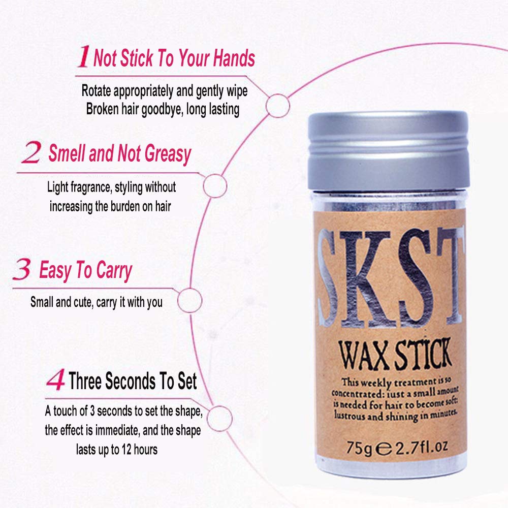 KlsyChry Hair Styling Wax Stick for Hair Slick Stick Hair Line Smooth Hair Pomade Gel Stick Non-greasy Styling Cream for Flyaways Edge Control & Frizz Beauty & Personal Care KlsyChry