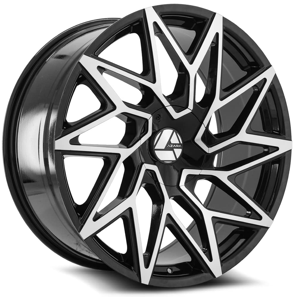 Azara AZA-511 22x9.5 5x135 +25 Cb 78.1 Gloss Black & Machined Beauty & Personal Care Azara
