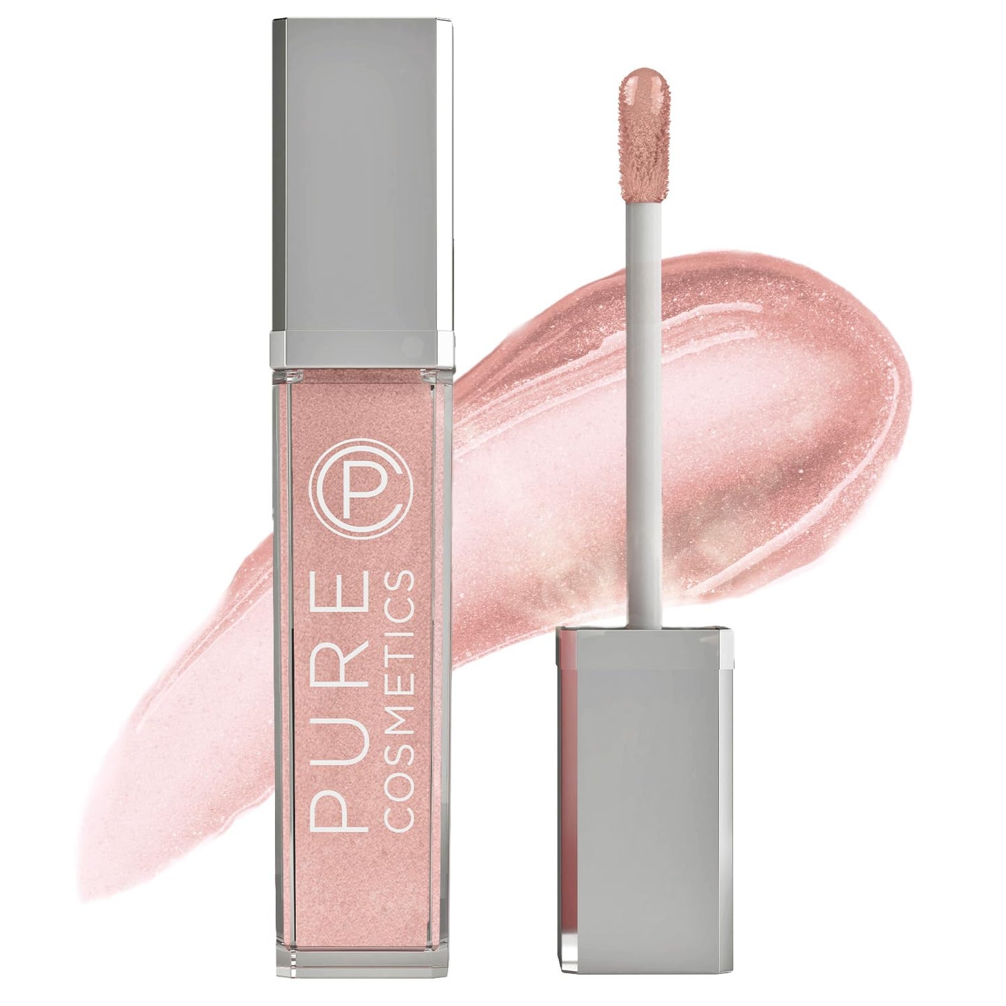 Pure Illumination Light-Up Lip Gloss with LED-Lit Applicator Brush + Side Mirror, Non-Sticky, Moisturizing Hydrating Lip Glosses with Lanolin, Jojoba Beauty & Personal Care Pure Cosmetics