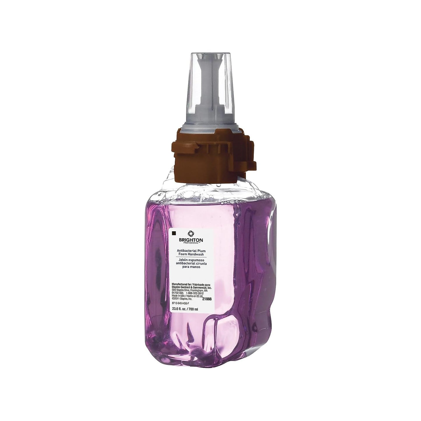 Coastwide Antibacterial Foaming Hand Soap Refill for ADX 7 Dispenser, Plum Scent, 700 ml, 4/Carton Beauty & Personal Care Brighton Professional