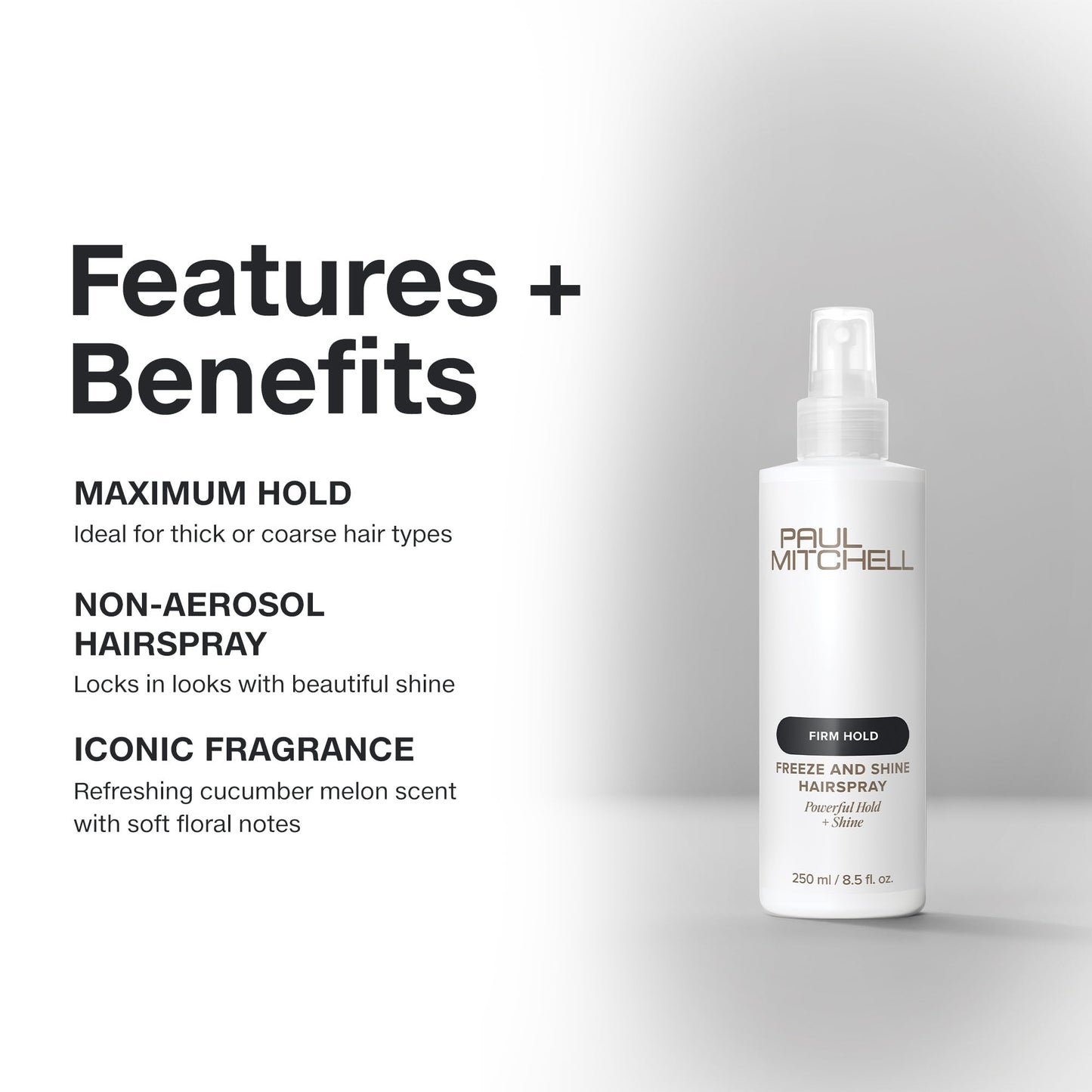 Paul Mitchell Freeze and Shine Super Hairspray, Maximum Hold, Shiny Finish Hairspray, For Coarse Hair, 33.8 fl. oz. Beauty & Personal Care Paul Mitchell