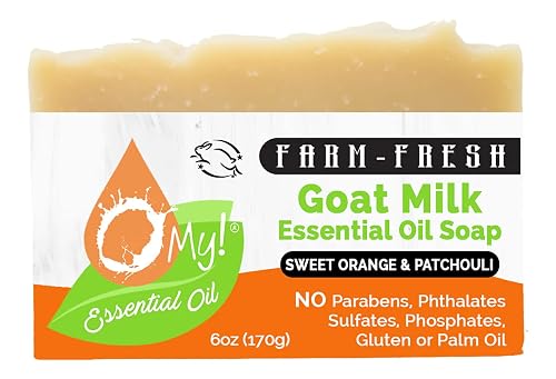O My! Goat Milk Essential Oil Soap Bar | Made with Farm-Fresh Goat Milk | 100% Pure Essential Oils | Free of Parabens | Handcrafted in USA Beauty & Personal Care O My!