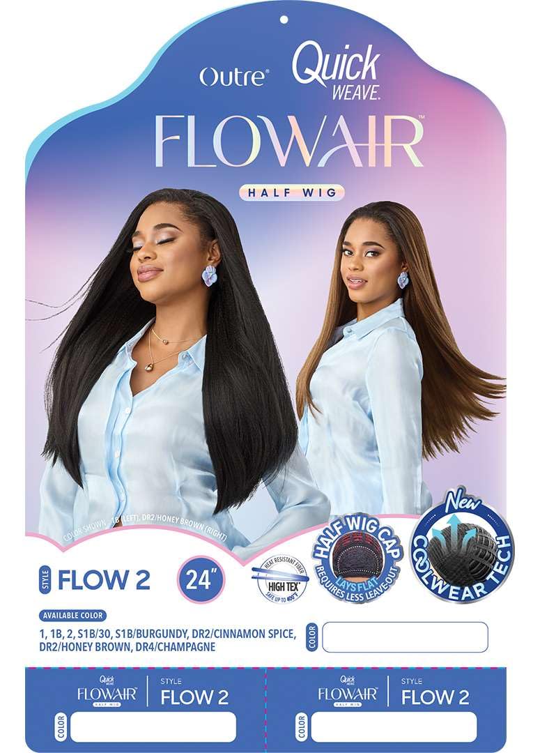 Outre Quick Weave Synthetic Half Wig - FlowAir - Flow 2 (S1B/30)