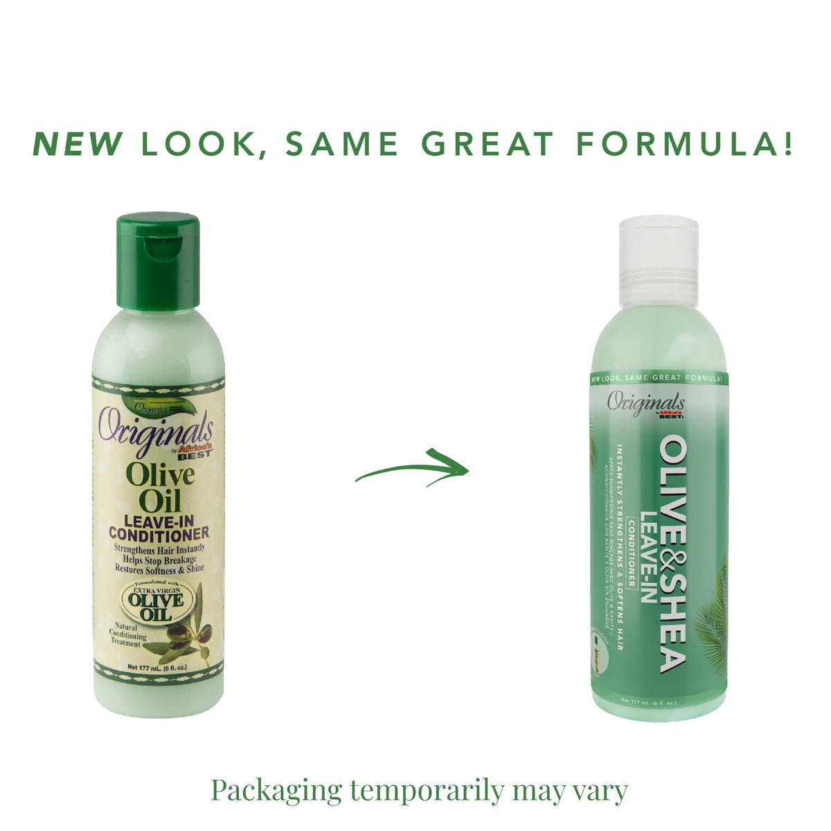 Originals by Africa's Best Olive Oil Leave-In Conditioner, Stop Breakage and Strengthen Hair Instantly, Restores Shine, Moisturizing, Strengthening,