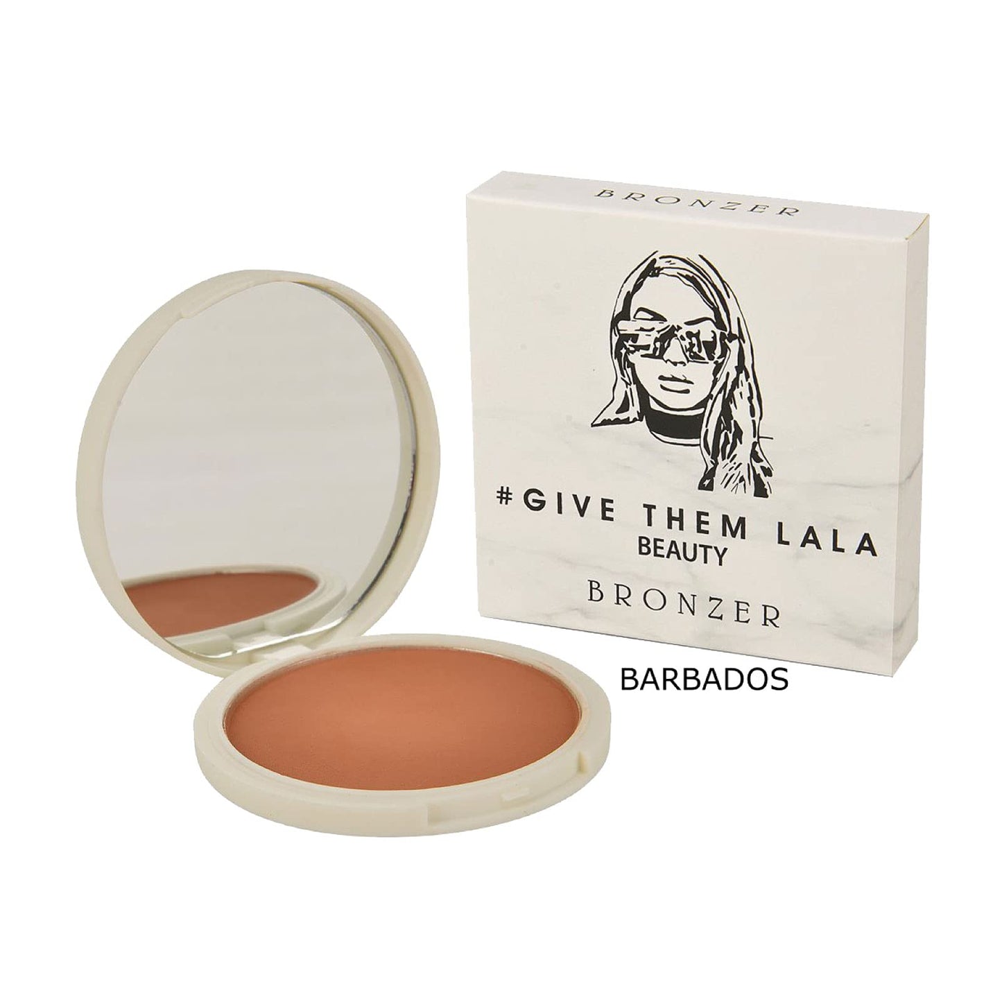 GIVE THEM LALA BEAUTY Bronzer Powder - BARBADOS Tan Color Butter Bronzer - Luxurious Matte Bronzer Available in Four Shades - Cruelty Free Face Beauty & Personal Care GIVE THEM LALA