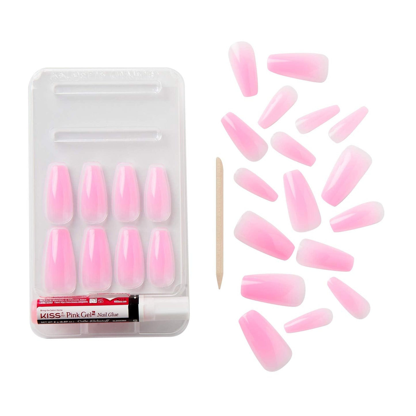 Gold Finger Full Cover Nails Press On 24 Nails Long Length Beauty & Personal Care KISS