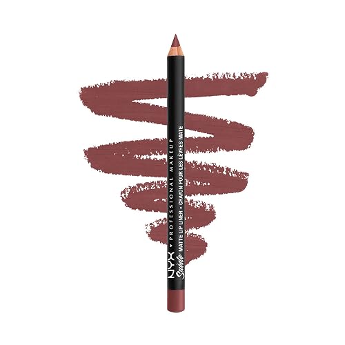 NYX PROFESSIONAL MAKEUP Suede Matte Lip Liner, Vegan Formula - Shanghai (Warm Mid-Tone Nude) Beauty & Personal Care NYX PROFESSIONAL MAKEUP