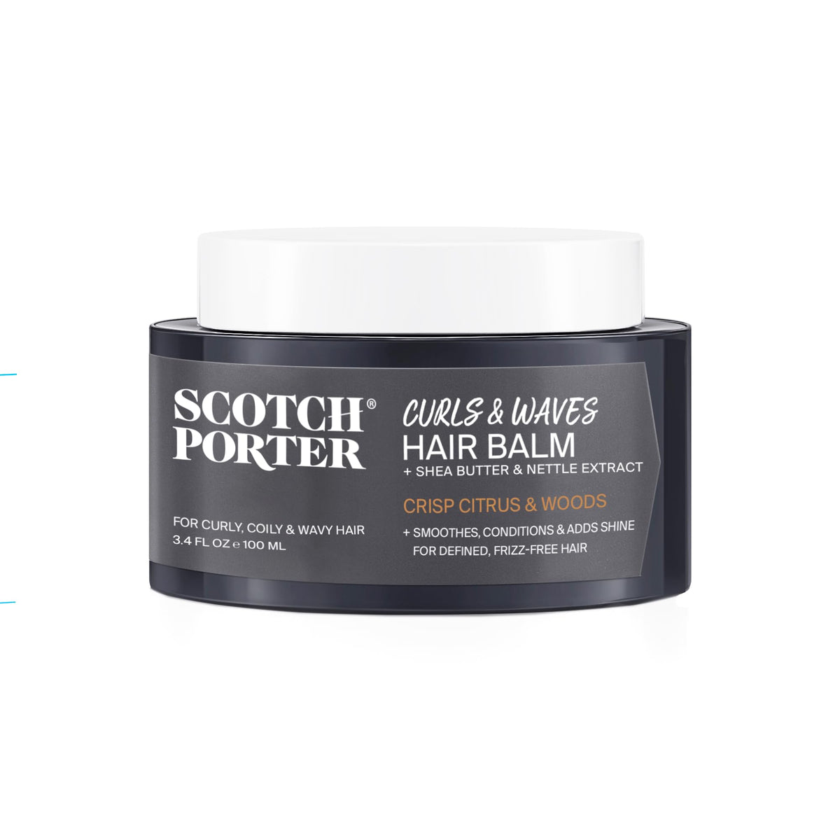Scotch Porter Curls & Waves Smoothing Hair Balm for Men | Instantly Controls, Moisturizes, Defines & Adds Shine | Free of Parabens, Sulfates Beauty & Personal Care Scotch Porter