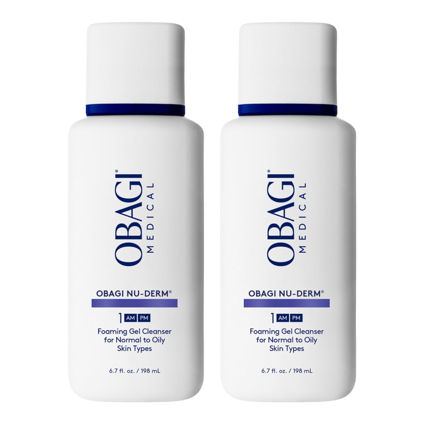 Obagi Nu-Derm Foaming Gel - Gel-Based Cleanser for Normal to Oily & Sensitive Skin - Two Pack, 2 * 6.7 oz Beauty and Personal Care Obagi Medical Default Title