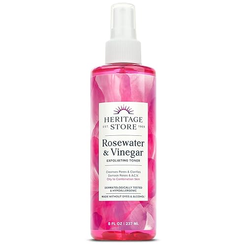 HERITAGE STORE Rosewater & Vinegar - Exfoliating Toner with Apple Cider Vinegar - Oily to Combination Skin - Refreshing Facial Mist Cleans, Refines Beauty & Personal Care HERITAGE STORE