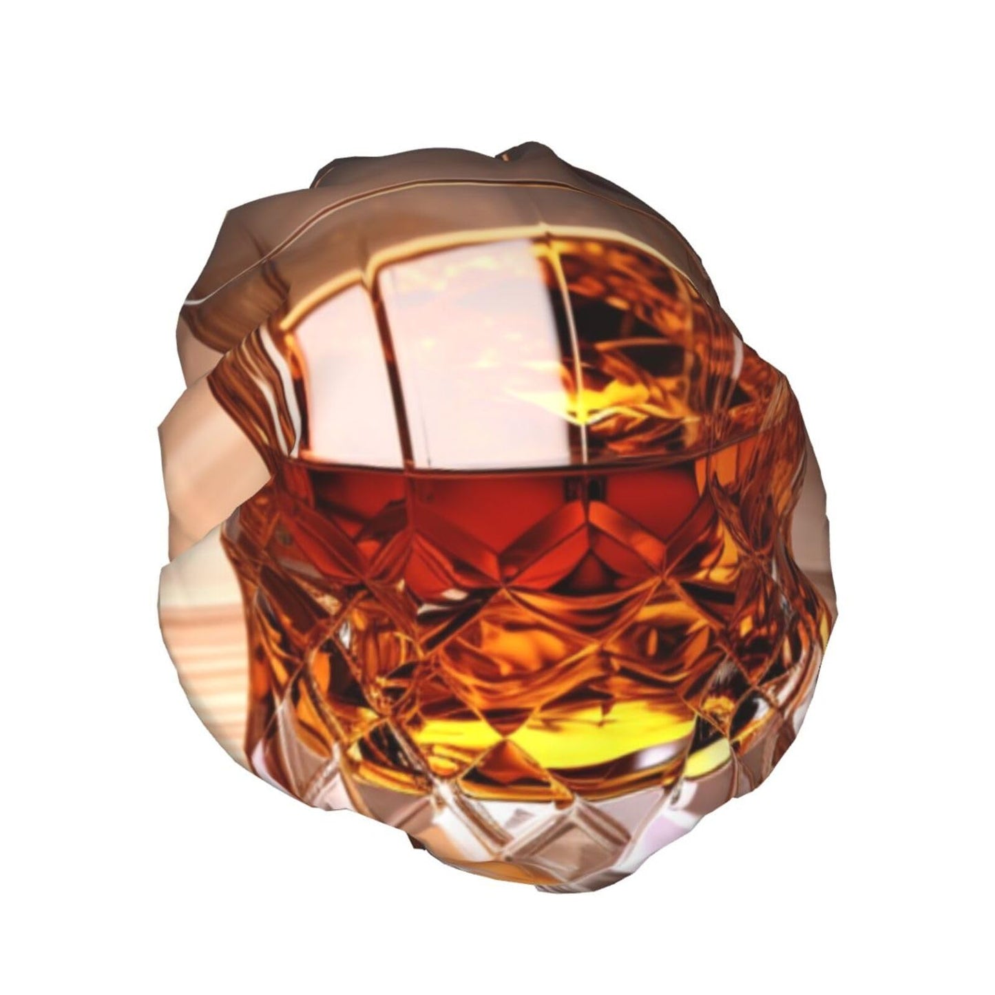 Brown Liquor in Cup Shower Cap for Women Men Large Reusable Shower Bonnet Double-Layer Waterproof Bath Caps Elastic Band Hair Hat for All Hairstyles Beauty and Personal Care BWLHJKE