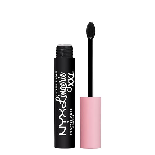 NYX PROFESSIONAL MAKEUP Lip Lingerie XXL Matte Liquid Lipstick - Naughty Noir (Black) Beauty & Personal Care NYX PROFESSIONAL MAKEUP