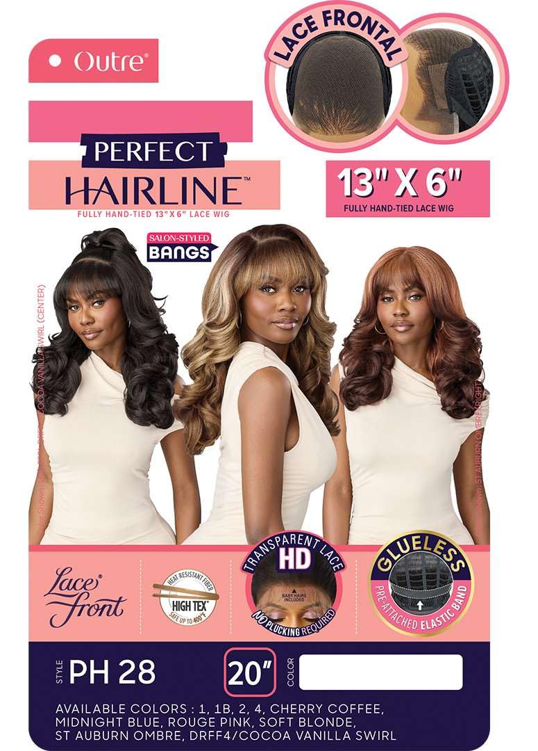 Outre Lace Front Wig - Perfect Hair Line 13X6 Frontal - PH 28 (ST AUBURN OMBRE)