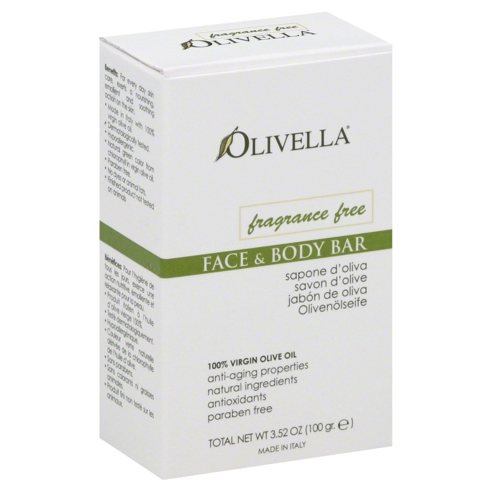 Olivella Face and Body Soap,Raw fragrance free, All-natural 100 Percent Virgin Olive Oil From Italy, 3.52-oz Bars (Pack of 12) by Olivella Beauty & Personal Care Olivella