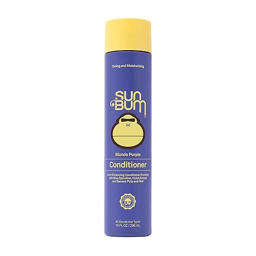 Sun Bum Blonde Purple Conditioner - Moisturizing and Brightening Formula - UV Protecting and Color Enhancing and Toning Hair Treatment for Blonde Hair Beauty & Personal Care Sun Bum