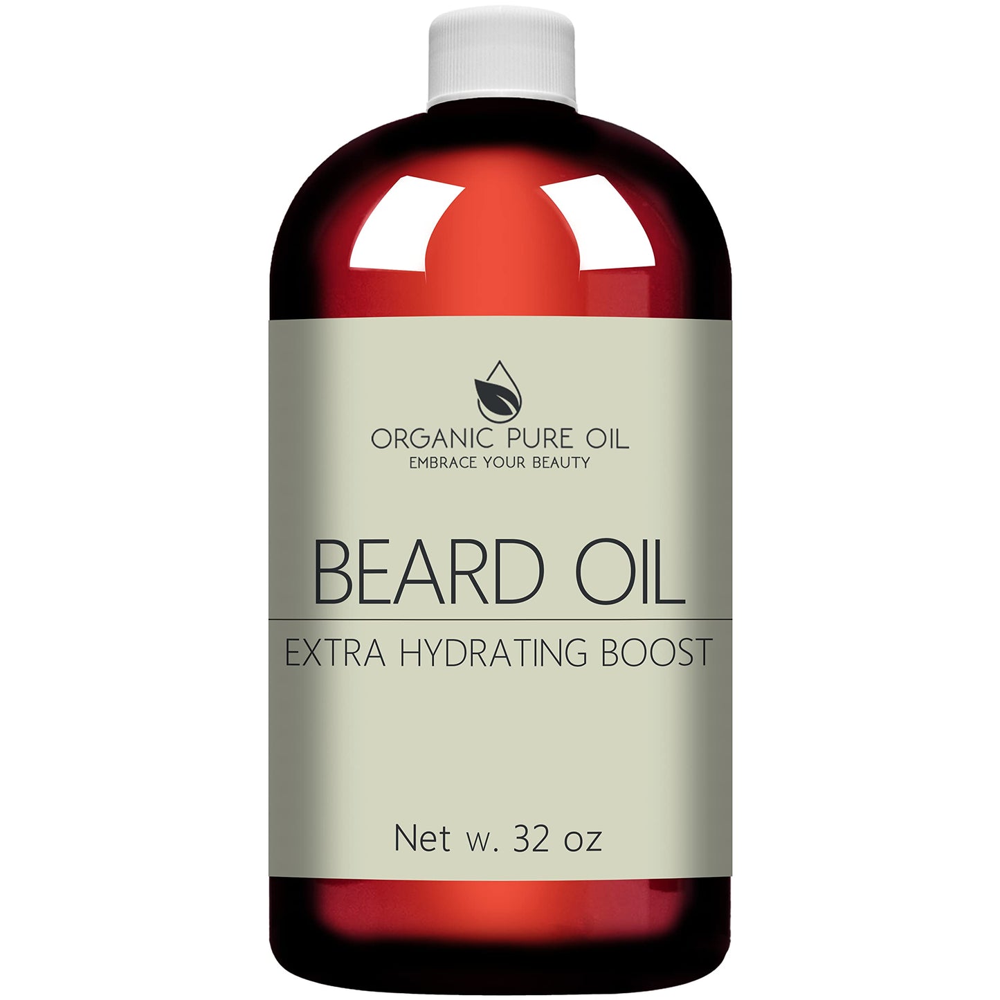 Unscented Beard Oil - Natural, Non-GMO, Facial Hair Hydrating & Conditioning Oil Blend - 32 oz - Bulk Sized, Promoting Growth and Silky Smooth Hair Beauty & Personal Care OPO