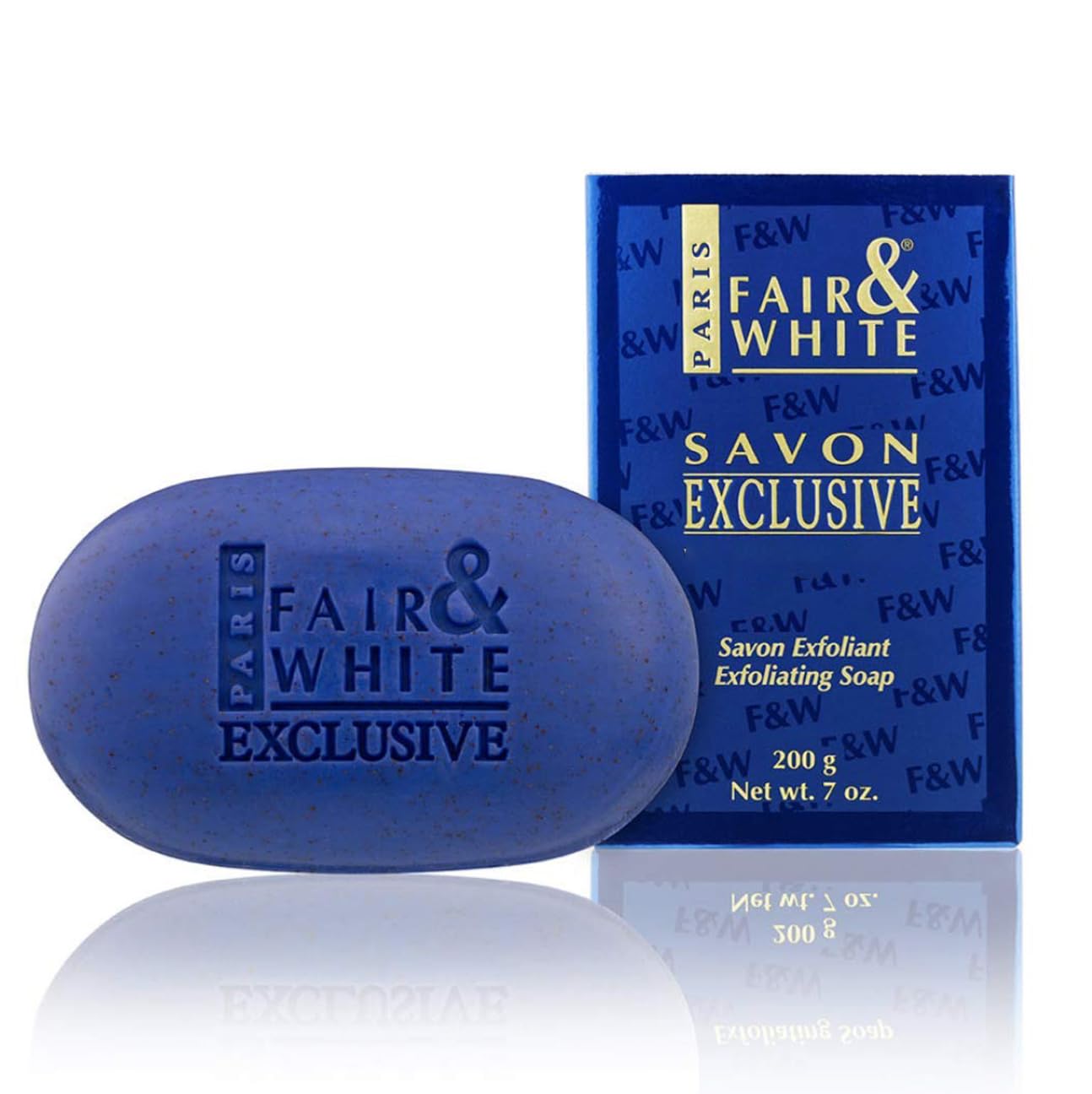 FAIR & WHITE Exclusive Exfoliating Soap, 200g / 7oz - Moisturizing Bar Soap For Face and Body Beauty & Personal Care FAIR & WHITE