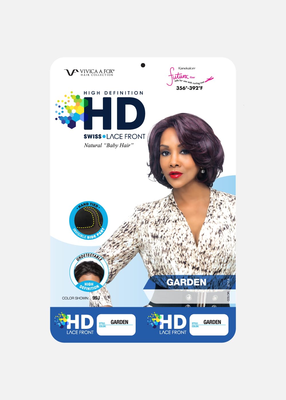 Vivica A. Fox, Garden, HD Lace Front, Natural Baby Hair, Layered Wrap Style with Swept Bang Wig (4 Medium Brown)