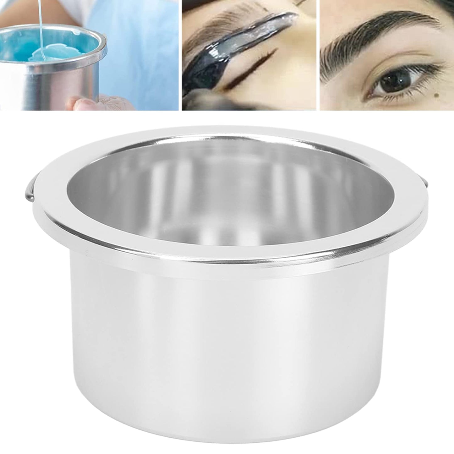 Wax Warmer Inner Pot, 100mm Wax Warmer Replacement Wax Pot Portable Hair Removal Waxing Bowl Accessory Ear Wax Removal Wax Beads Candle Wax Pots Beauty and Personal Care ZJchao