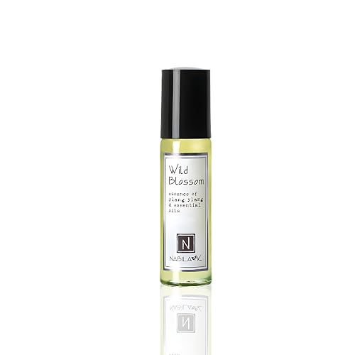 Nabila K Wild Blossom Ylang-Ylang Roll-On Perfume Oil for Women | Alcohol-Free, Organic, Long-Lasting Fragrance | Travel Size, TSA Approved | 0.33 oz Beauty & Personal Care Nabila K