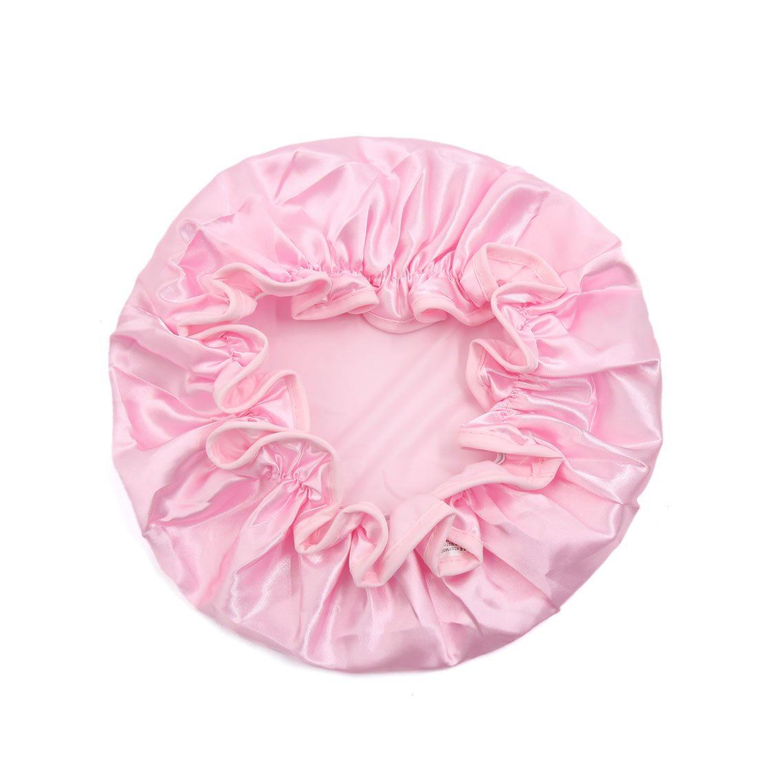 Ruilogod Pink Polyester PEVA Dual Layers Waterproof Anti Shower Bath Hair Cap Hat (id: faa 5c9 ba4 478 aa0 Beauty and Personal Care Ruilogod