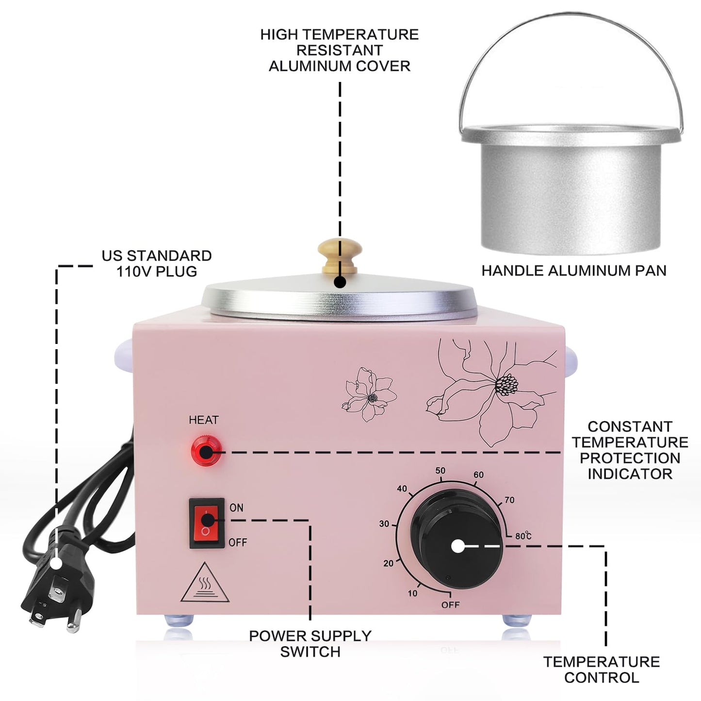 Professional Wax Warmer for Hair Removal, Single Waxing Pot Beauty and Personal Care folconroad